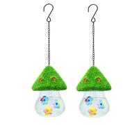 Xbsduih Mangeoire pour oiseaux, mangeoire pour oiseaux de jardin à suspendre en plein air, 3 pétales décorés avec bec pour eau, fleurs colorées durables et faciles à utiliser
