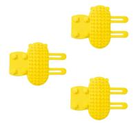 Xbsduih Massage pour gratter les chats, planche à gratter les chats, jouets pour animaux de compagnie, rayures en silicone, sangle pour les jambes de table, jouet pour chats jaune