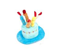 Xbsduih Mignon animaux de compagnie chiens chats chapeaux d'anniversaire réglables bougies colorées pour chiens chiots, chats, costume de cosplay couvre-chef bleu