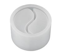 Xbsduih Moule en silicone pour tasse de bougie Taichi en ciment bricolage yinyang moule en silicone pour bougie de ciment facile à utiliser