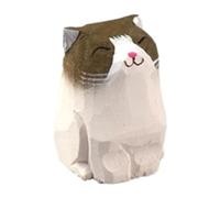 Xbsduih Ornements pour statues de chats, ornements pour sculptures en bois, figurines de chats, mini sculptures artisanales de chats sculptés, ornements pour la maison, durables