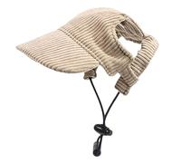 Xbsduih Pare-soleil réglable pour animaux domestiques, chats, chiens, avec trous d'oreille, pour chiots, chiens de taille moyenne et grande taille M