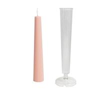 Xbsduih Pièces de moule de bougie d'aromathérapie avec colonne longue rayée, moule en plastique acrylique pour PC, outil de fabrication de bougies faites à la main d'église
