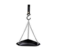 Xbsduih Plateau pour mangeoire à oiseaux, plateau à eau à suspendre pour oiseaux, mangeoire pour oiseaux de jardin, patio extérieur, mangeoire pour oiseaux, facile à utiliser, noir