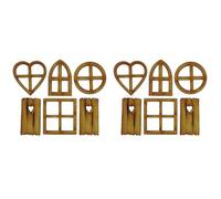 Xbsduih Porte de jardin de fées en bois, bâtiments de jardin miniatures, sculptures et statues de jardin durables et faciles à installer