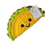 Xbsduih Poupée au Crochet Petit Support Émotionnel Mini Taco Crochet Poupée Taco Crochet Taco Peluche Poupée Tricoté