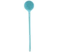 Xbsduih pour douche sur deux côtés pour salle de bain avec poignée longue en silicone pour salle de bain pour le dos de massage pour le dos exfoliant pour le corps
