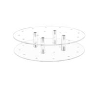 Xbsduih Présentoir à gâteau en acrylique, porte-sucette carré transparent à 16 trous pour mariages, baby shower, anniversaires, anniversaires, transparents, faciles à utiliser