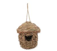 Xbsduih Refuge pour Oiseaux avec Paille, Grotte pour l'Élevage de Perroquets, Maison pour Naturel Facile à Installer