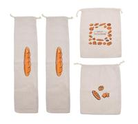 Xbsduih Sac à Pain réutilisable en coton avec cordon de serrage pour ranger le pain fait maison, frais et respectueux de l'environnement, pour la cuisine