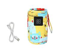 Xbsduih Sac isotherme pour poussette de voyage, chauffe-biberon portable pour allaitement pour bébé hiver en plein air - Jaune