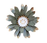 Xbsduih Sculptures murales avec fleurs en métal, décoration artistique à suspendre au mur en métal, pour cadeau de famille, proche, 17 cm, durable