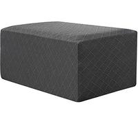 XBSXP Housse de protection en jacquard damassé extensible en élasthanne pour repose-pieds, tabouret, meubles de salon (losange gris)