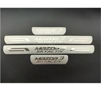 XBTGHWMZ 4 Pièces Bandes e Seuil De Porte Automobile en Acier Inoxydable pour Mazda 3 2015-2020 2021 2022 2023,Bande De Protection De Pédale De Seuil De Porte Voiture