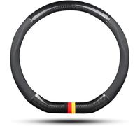 XBTGHWMZ Couvre Volant Voiture pour Hyundai New 5 Seats Santafe 2006-2010,Respirant et Antidérapant,Couvre Volant Souple Cuir Accessoires Auto Decoration Interieur,Black1