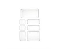 XBTNCYFE Ensemble D'organisateurs De Tiroirs De Bureau En Plastique, 7 Pièces, Rangement De Salle De Bain, Organisateur De Maquillage, Boîte De Rangement Transparente, Organisateur De Tiroir