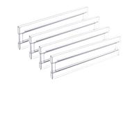 XBTNCYFE Séparateurs De Tiroirs Transparents, 4/6/8/10 Pièces, Séparateurs De Tiroirs Extensibles Réglables for Vêtements, Ustensiles, Cosmétiques, Rangement De Bureau(4pcs)