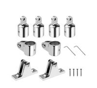 XBtouBUey Ensemble de raccords de quincaillerie Bimini en Acier Inoxydable 316, 8 pièces, charnière de Pont, mâchoire coulissante, raccord d'extrémité à œil Coulissant(22mm 8pcs)