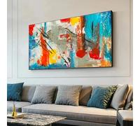 XBTYKPB Abstrait Impression sur Toile Décoration de Chambre Affiches Texture Lignes Colorées Impressions Mur Art pour Salon 20x40cm Sans Cadre