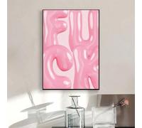 XBTYKPB Affiche et impression sur toile créative, peinture décorative esthétique rose pour salon, chambre à coucher, dortoir, décoration murale 70 x 100 cm avec cadre