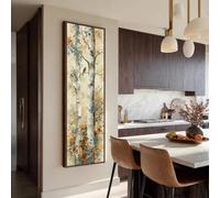XBTYKPB Arbre étroit, tableau sur toile haute et fine, art mural abstrait moderne, peinture verticale encadrée pour chambres, décoration de bureau (20 x 60 cm/cadre intérieur)