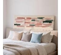 XBTYKPB Blocs roses, tableau mural sur toile longue et étroite, impression panoramique large, peinture minimaliste grand format, décoration, œuvre d'art pour chambre (35 x 105 cm/sans cadre)