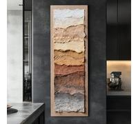 XBTYKPB Décoration intérieure, affiches abstraites texturées de grande taille, peinture de paysage, art mural vertical sur toile, tableaux étroits et hauts (35 x 105 cm/sans cadre)