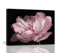 XBTYKPB Impression sur toile moderne, décoration murale florale rose et noire, affiches et impressions, décoration pour la maison, peinture 80 x 120 cm, sans cadre