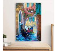 XBTYKPB Impressions de peinture à l'huile, toile de bateau, décoration murale pour la maison, affiches d'art mural pour chambre, cuisine, 60 x 80 cm, avec cadre