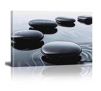 XBTYKPB Peinture murale Zen Stone Spa, inspirée de l'eau, impression sur toile, cinq galets, pour chambre à coucher, salle de bain, 30 x 45 cm, sans cadre