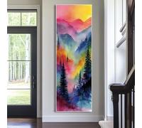 XBTYKPB Tableau horizontal grand format, impression sur toile encadrée fine, peinture étroite, affiches nature pour la maison et le salon (50 x 150 cm/sans cadre)