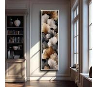 XBTYKPB Tableau mural à motif floral vertical, toile encadrée ou affiche, impression sur toile fine et haute pour la maison, décoration longue et étroite (60 x 180 cm/sans cadre)