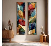 XBTYKPB Tableau mural nature, ensemble toile ou affiche encadrée forêt, œuvre d'art longue et étroite, décoration verticale haute pour couloir ou bureau (60 x 180 cm x 2 / sans cadre)