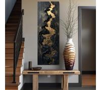 XBTYKPB Tableau mural sur toile longue et étroite, affiche texturée haute, peinture verticale allongée, grand format vertical, impression sur toile ou image (65 x 195 cm/sans cadre)