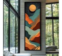 XBTYKPB Tableau sur toile haute et fine, peinture longue et étroite, affiche verticale, toile encadrée pour bureaux, halls ou chambres (40 x 120 cm/sans cadre)