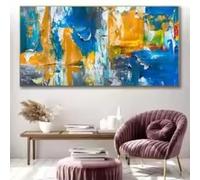 XBTYKPB Tableaux Abstraits Colorés sur Toile Affiches Texture Lignes Colorées Art Impressions Murales pour Salon Chambre Décoration 20x40cm avec Cadre