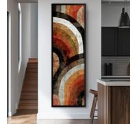 XBTYKPB Tableaux étroits et hauts, Peinture graffiti géométrique, Affiches grand format, Art mural vertical sur toile, Décoration de salle à manger (70 x 210 cm/Sans cadre)