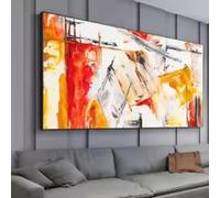 XBTYKPB Toile Abstraite Impressions Colorées Tableaux Lignes de Couleurs Textures Affiches Mur Art pour Salon Chambre Décoration 50x100cm sans Cadre