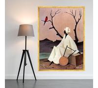 XBTYKPB Toile d'inspiration africaine, art mural minimaliste, peinture de paysage serein, décoration intérieure, affiches sur toile contemporaines (60x80cm/sans cadre)