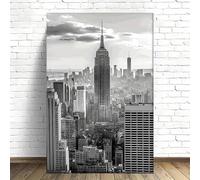 XBTYKPB Toile paysage noir et blanc - Décoration murale minimaliste pour bars et cafés | Affiches intérieures/extérieures | Impressions d'art (80 x 110 cm, sans cadre)
