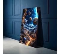 XBTYKPB Toile représentant un paysage cosmique planétaire, art mural spatial, décoration vue de la galaxie, scène planétaire de science-fiction, images d'exploration spatiale (30x50cm/sans cadre)