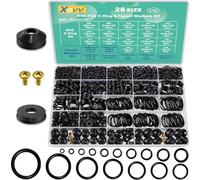 XBVV 28 Size 560 PCS Rubber O Ring and Faucet Washers Kit,Nitrile Rubber Seals SAE O Rings Assortment Set for Hydraulic Pressure Automotive Plumbing Faucet Stem Leak Repair Air or Gas Connection
