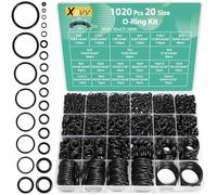 XBVV Lot de 1020 joints toriques en caoutchouc nitrile - 20 tailles - Pour réparation de robinet de voiture ou de gaz - Résistent à l'huile et à la chaleur