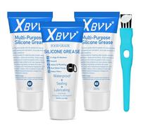 XBVV Lot de 3 tubes de graisse de silicone pour joints toriques, robinets, plombiers et valves 28 g avec brosse