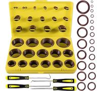 XBVV Lot de 386 joints toriques métriques Viton - 30 tailles - Pour divers produits chimiques, cylindres, hydrauliques, automobiles et sanitaires - Réparations de joints toriques