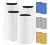 XBWW Lot de 4 filtres de rechange 411 compatibles avec Blueair Blue Pure 411, 411+, 411 Auto et Mini avec 6 housses de préfiltre en tissu extérieur