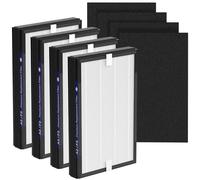 XBWW Lot de 4 filtres de rechange HEPA F2 A2 H13 compatibles avec les modèles de purificateur d'air 3M Filtrete FAP-C02WA-G2 FAP-C03BA-G2 FAP-T03BA-G2 FAP-SC02N FAP-SC02W FAP-C02-A2 FAP-C03-C03-A2