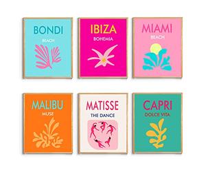 XBYGIMI Preppy - Lot de 6 affiches murales esthétiques pour décoration de chambre - Affiches et impressions d'art mural Preppy pour chambre d'adolescente et de fille, sans cadre, 20,3 x 25,4 cm