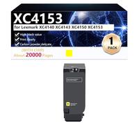 XC4153 Cartouche de Toner Haute Capacité de Remplacement 24B6720 24B6717 24B6718 24B6719 pour Lexmark XC4140 XC4143 XC4150 XC4153 Imprimante, Impression Haute Définition, 20000 Pages,Yellow-1 Pack