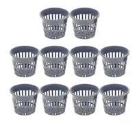 XC80 Lot de 10 paniers ronds en plastique avec ouvertures en maille fine pour favoriser le mouvement continu de l'eau et la respiration des racines